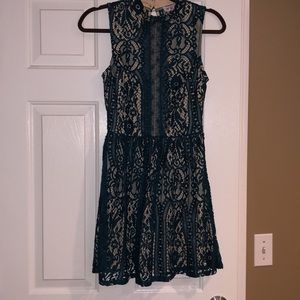 Small Teal high neck dress
